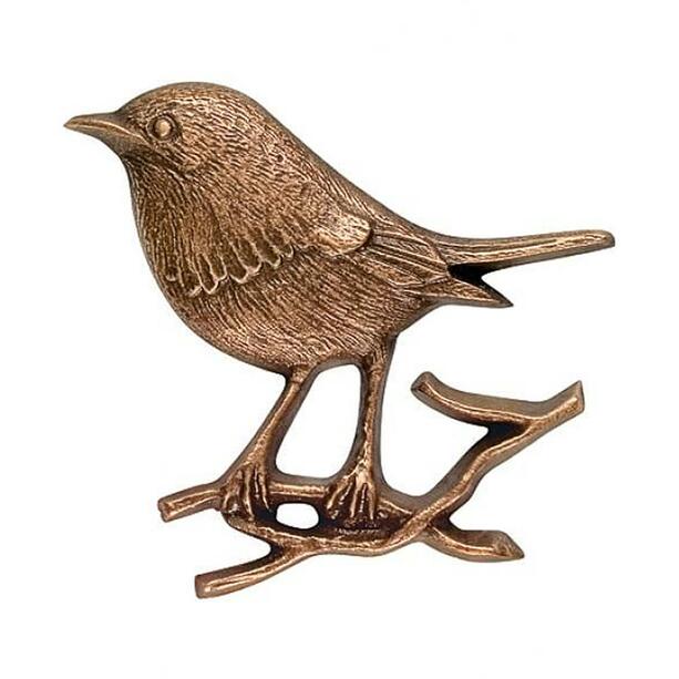 Schne Vogelfigur aus Bronze oder Aluminium - Rotkehlchen Kira
