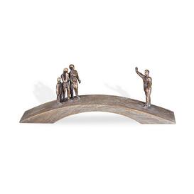 Menschen auf einer Brcke - Bronze Grabornament -...