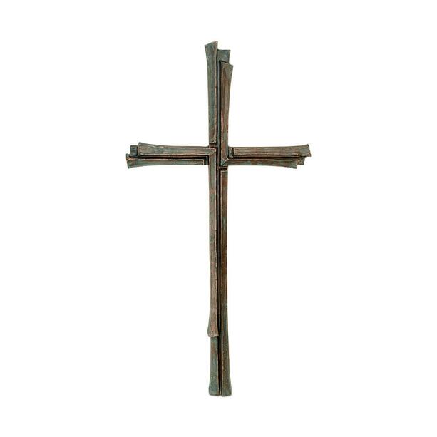 Groes Kreuz fr Sockel aus Bronze oder Aluminium - Kreuz rustikal