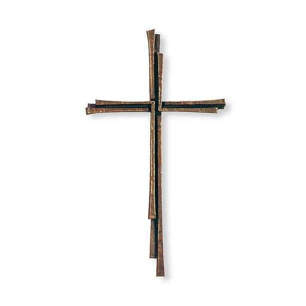 Groes Kreuz fr Sockel aus Bronze oder Aluminium - Kreuz rustikal