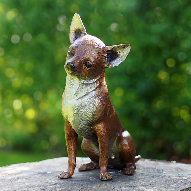 Hundefigur in Lebensgre - Chihuahua aus Bronze - Chihuahua Fin