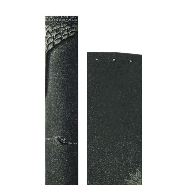 Schner Grabstein zweiteilig schwarz aus Granit - Farinole