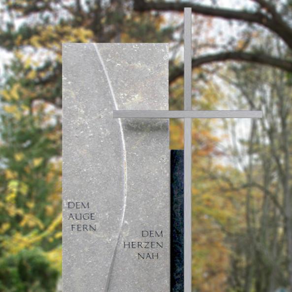 Gedenkstein fr Urnengrab mit Kreuz kaufen - Savoca