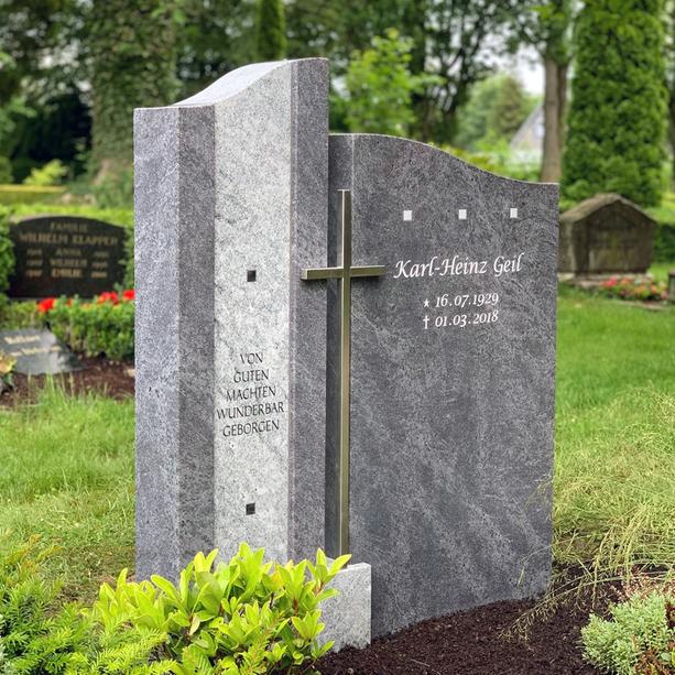 Grabmal mit Kreuz fr Doppelgrab - Bonifacio