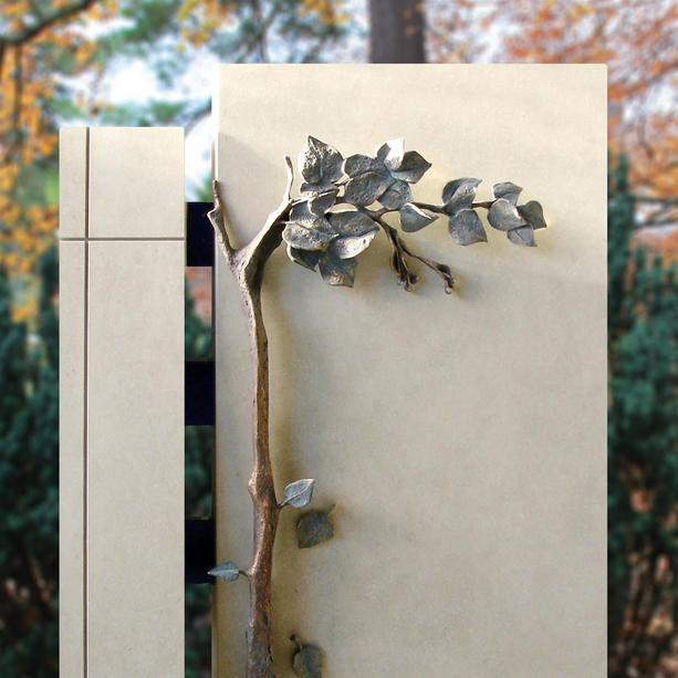 Schner Grabstein Doppelgrab mit Bronze Baum - Bronzino