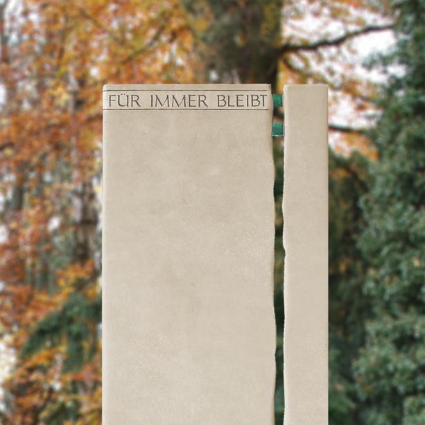 Stele fr den Friedhof mit Spalt gestaltet - Camiso