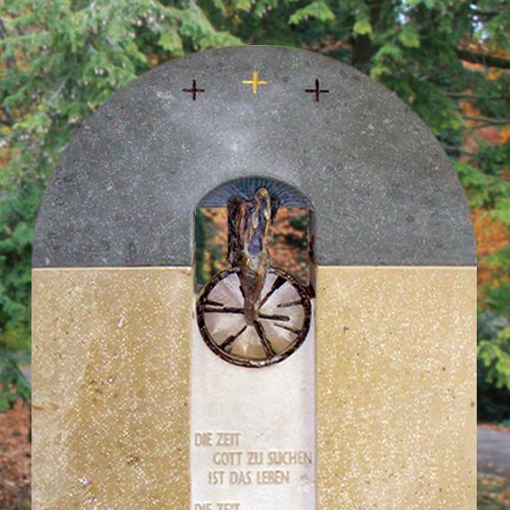 Schner Grabstein Familiengrab Bronze Figur - Esperia