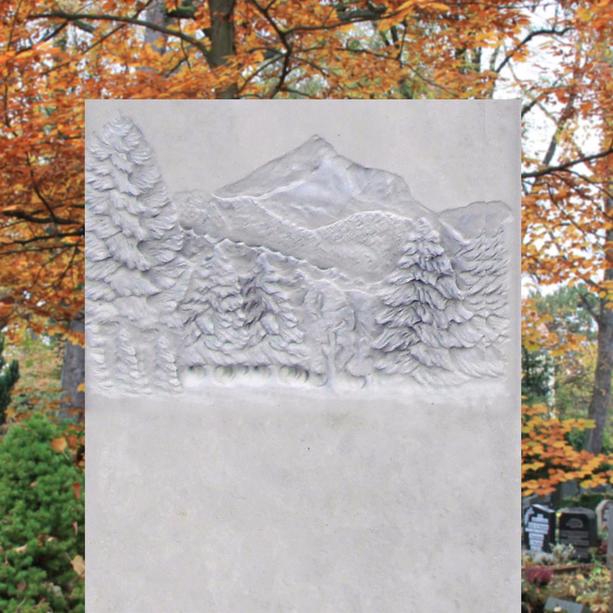 Schnes Familiengrabmal mit Bild Relief Wald - Pintura