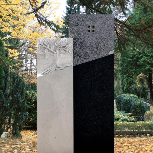 Groes Familien Grabmal Granit Kalkstein Baum Gestaltung - Eden