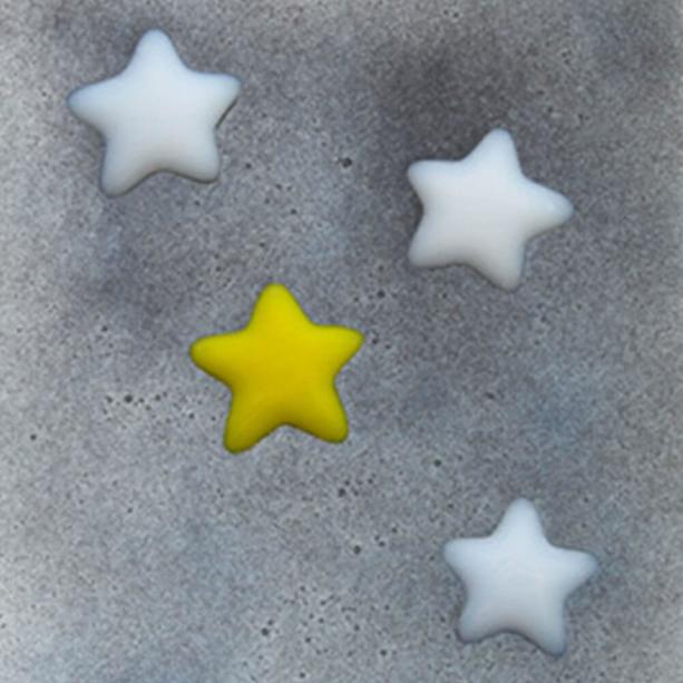Einzigartiges Glasdekor fr Kindergrabmal mit Sternen - Glasornamente Re-8