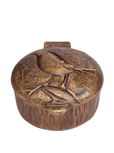 Weihwasserkessel mit Vogel Bronze / braun - Calisto